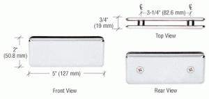 Beveled 180 degree Glass-to-Glass Clamps 